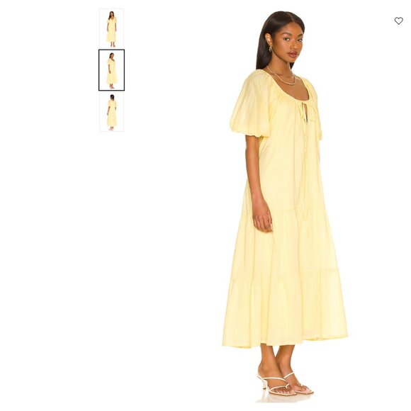 Faithfull the Brand Marloe Yellow Maxi Dress - Picture 2 of 11
